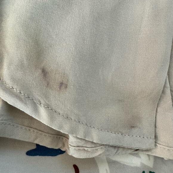 Mini Boden Gray Yellow Green Woodland Fox Rayon Short Sleeve Drop Waist Dress - Picture 5 of 10